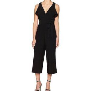 Julian Taylor Women's Solid Belted Jumpsuit, Black, Size 16